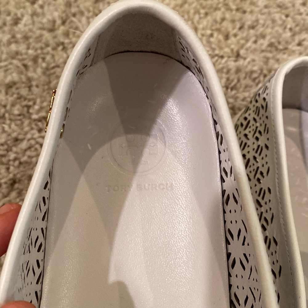 Tory Burch perforated leather slip ons - Picture 2 of 6